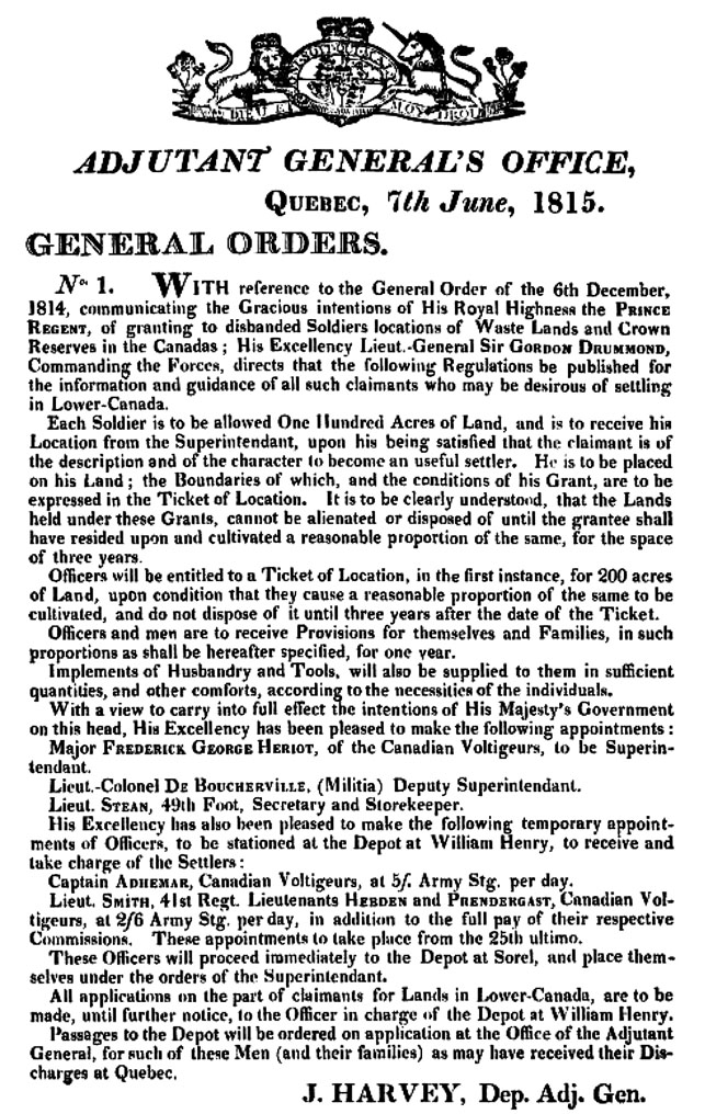 7 juin 1815_General orders