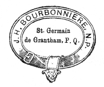 Tampon du notaire J.-H. Bourbonnire